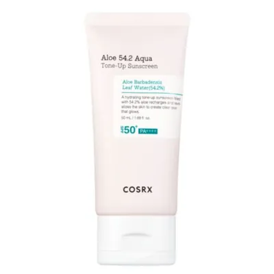 Tone-up sunscreen based on aloe vera leaf water SPF50