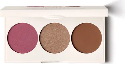 SCULPT & SHINE! Makeup Palette with Bronzer + Highlighter + Blush - SUNSET CHEEKS
