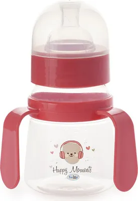Twigy Wide Bottle with Grip Handles 150 ml Flawless - Pink