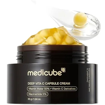 Medicube Deep Vitamin C Capsules | Gold Liposome Vitamin C Capsule for Radiant, Firm Skin | Moisturizing Glow Gel Texture | Korean Skincare, 55 g