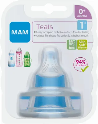 MAM slow-flow bottle nipples – 2 units