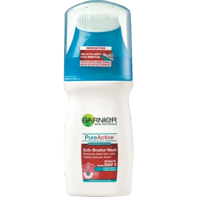 PURE ACTIVE EXFO BRUSH جل تنظيف عميق 150 مل | GARNIER عناية بالوجه