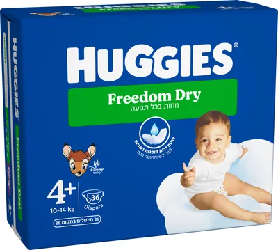 Huggies Freedom Dry diapers size 4+ (10–14 kg)