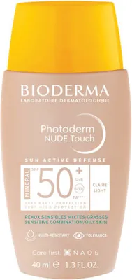 Bioderma Photoderm Mineral Sunscreen Cream, Light Tint for Combination/Oily Skin - 40 ml