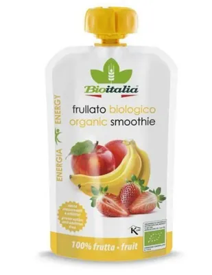 Bio Italia Organic apple, strawberry and banana puree with no added sugar