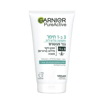 Garnier Pure 3-in-1 Cleanser 150 ml | GARNIER Face Care