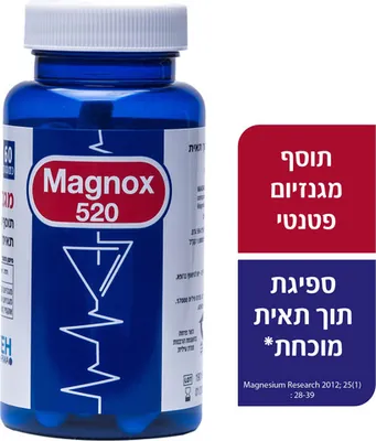MAGNOX 520 Magnesium Supplement for More Effective Intracellular Absorption – 60 Capsules