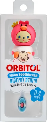 Orbitol special toothbrush for babies ages 0-2 - doll