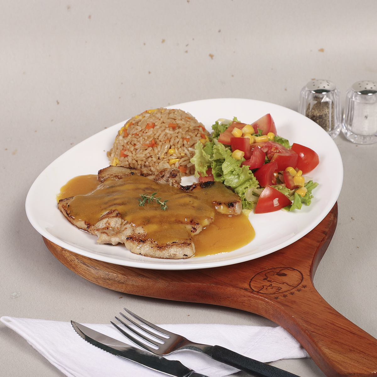 Lomo de Cerdo en salsa tropical
