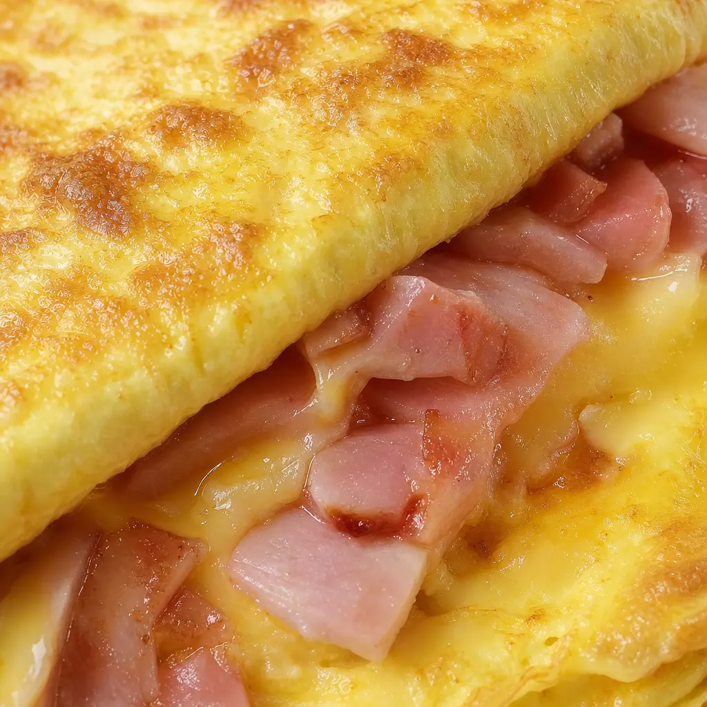 Omelete de queijo e fiambre