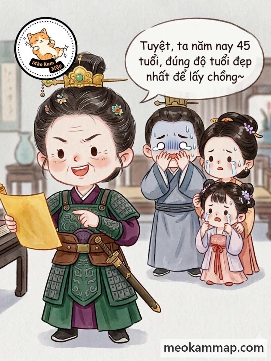 Bìa truyện Bà Cô Bốn Mươi Lăm Tuổi Phụng Chỉ Gả Thay Cháu Gái