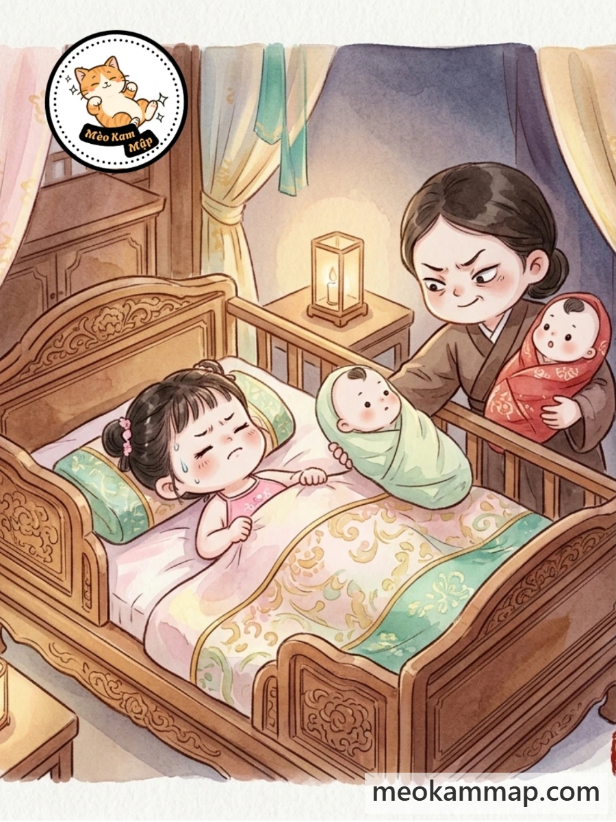 Bìa truyện Trọng Sinh, Ta Cười Lạnh Nhìn Thân Muội Muội Bị Nhũ Mẫu Đánh Tráo Thành Con Gái Ruột