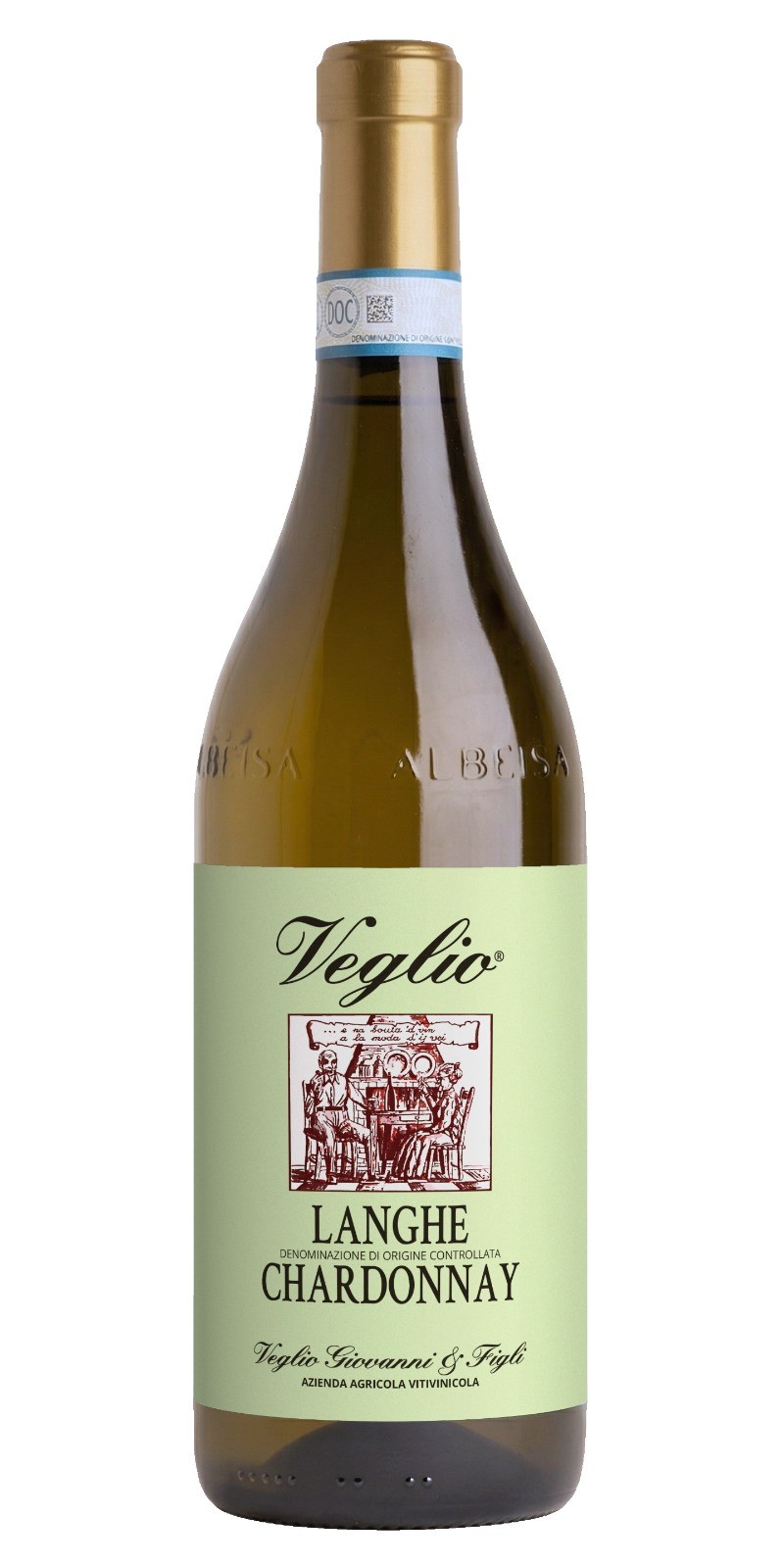 Bottiglia di Langhe Cahardonnay DOC