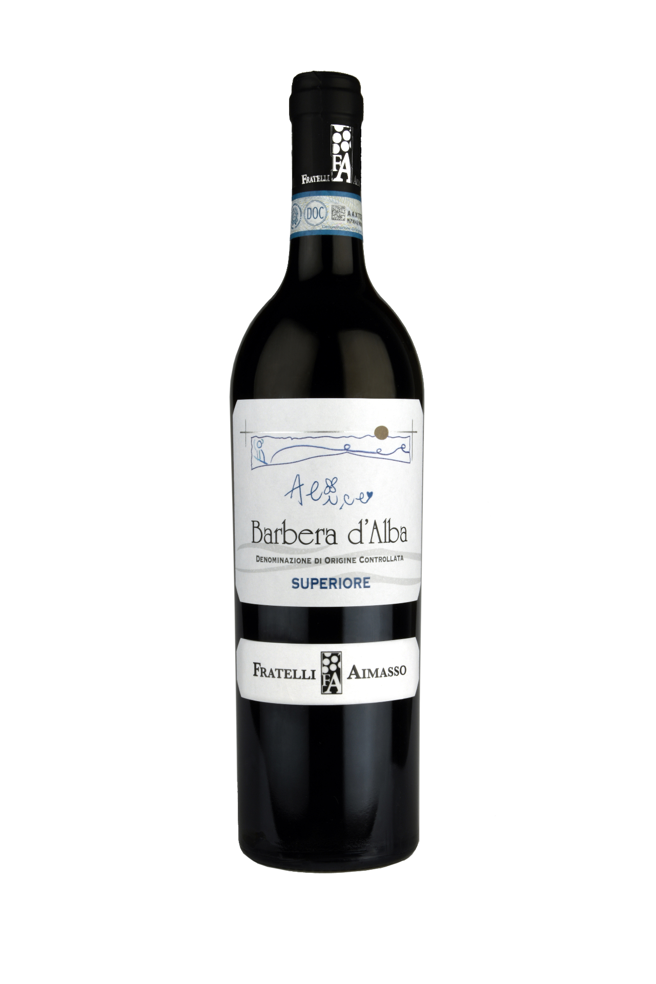 Bottiglia di Barbera D Alba DOCG Superiore Alice