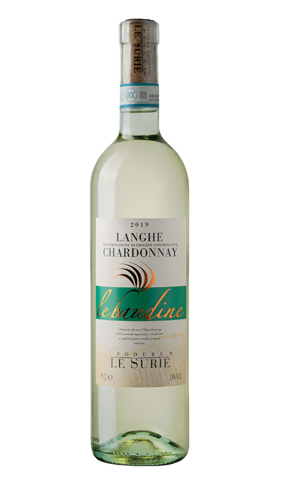 Bottiglia di Lange DOC Chardonnay Le Baudine