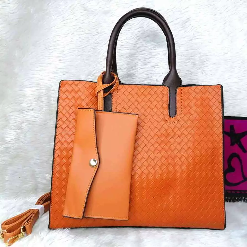 0 - bolsa para mujer modelo adriana color naranja