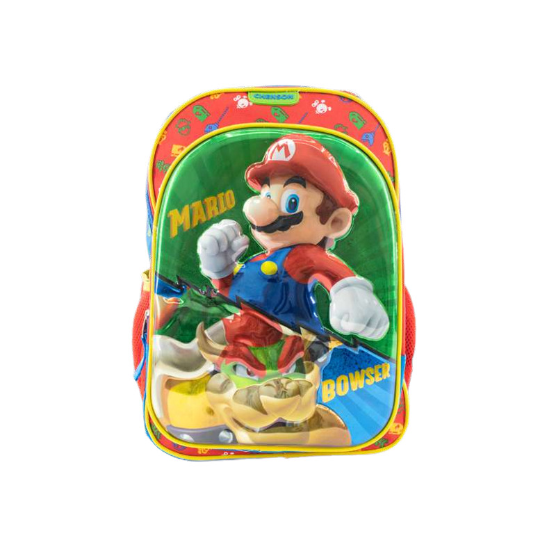 0 - Mochila para primaria de Mario Bros y Bowser