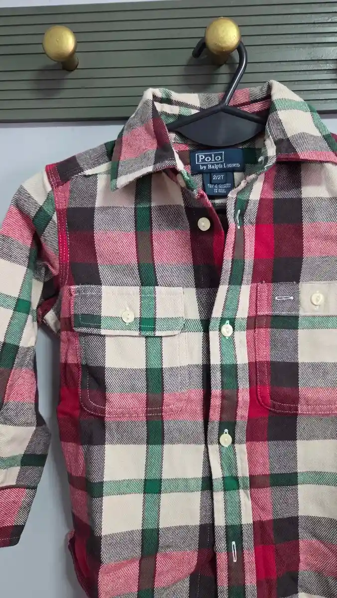 Camisa cuadrille roja, blanco y verde - Poll - Camisas