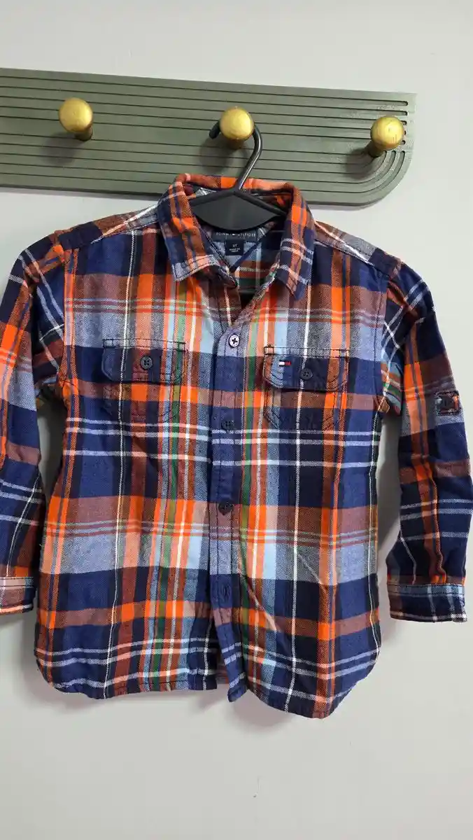 Camisa naranja cuadrille - foto 2