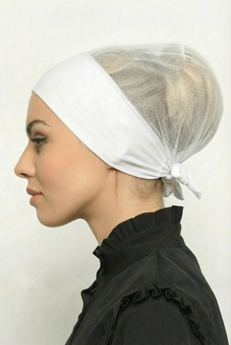 TIED TULLE BONNET