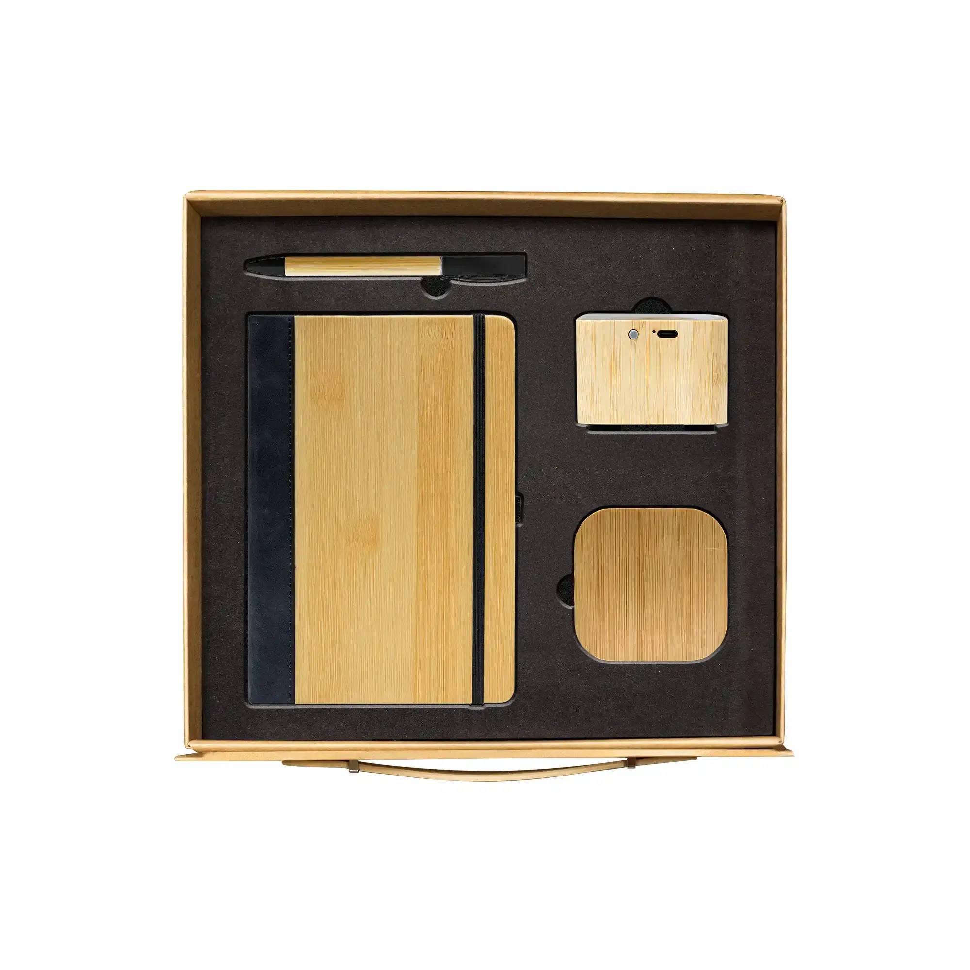 BambooCore Tech square bamboo Bluetooth speaker corporate gift set UAE
