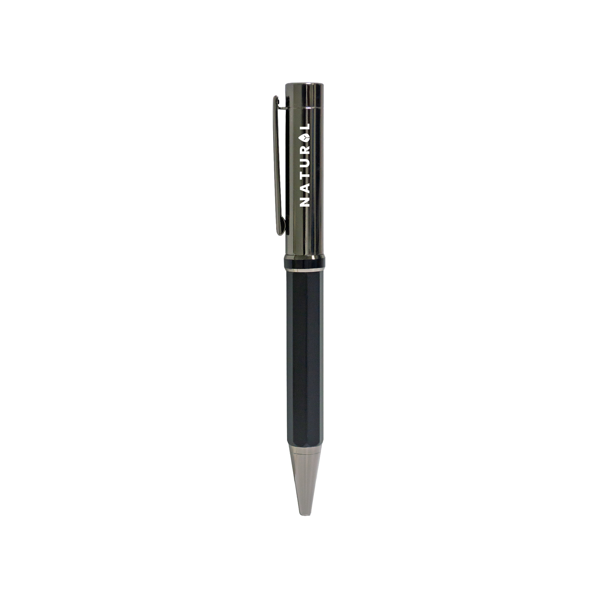 Black metal pen with smooth stylish barrel – 11611BK