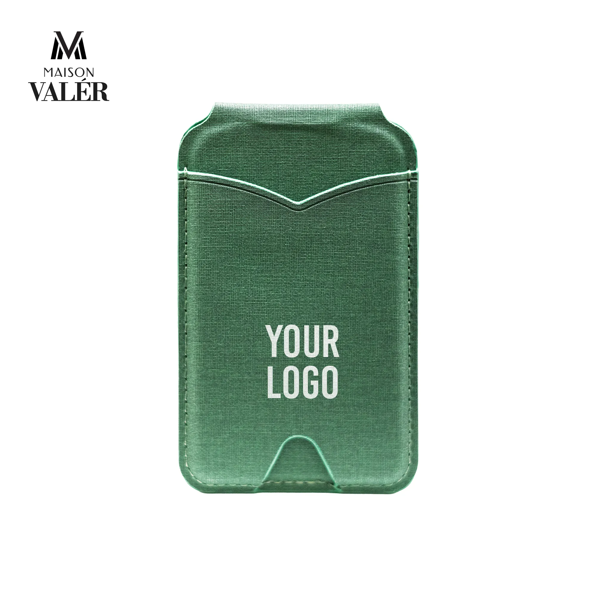 MirrFold premium leather magnetic foldable wallet card holder custom logo corporate gift UAE