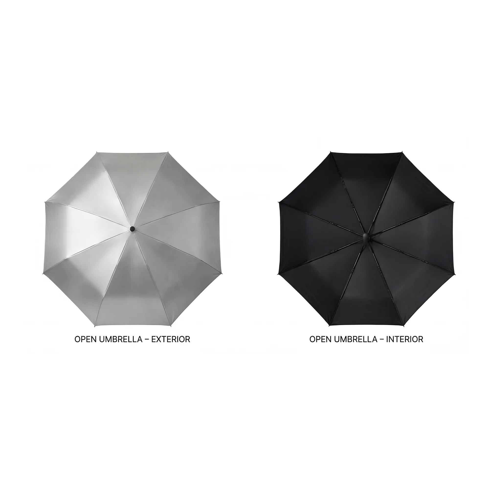 metallic silver ultra slim travel umbrella custom logo corporate gift UAE