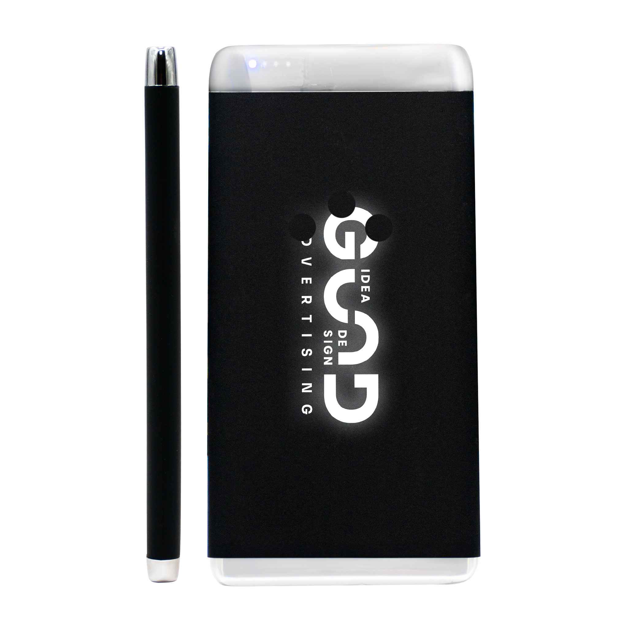 Slim Powerbank With Lightup Logo