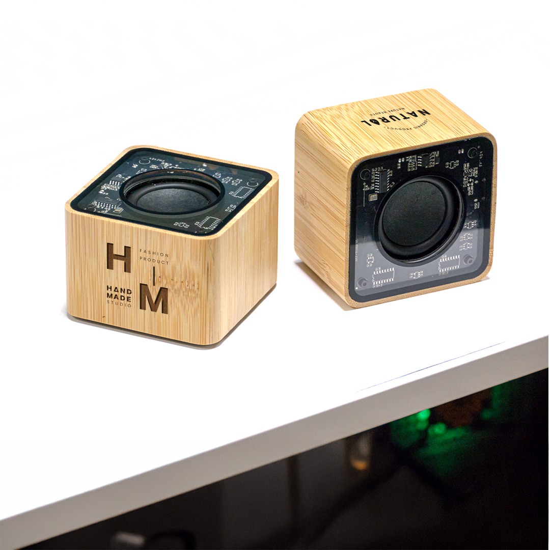 Bamboo Bluetooth Speaker Transparent Top