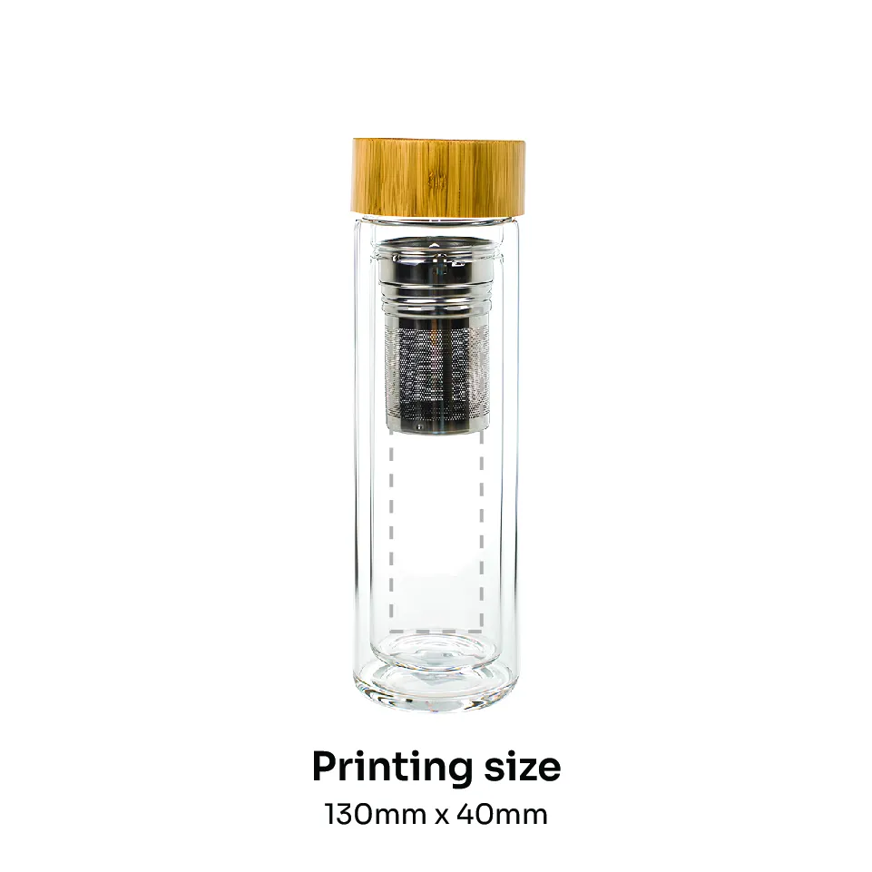 Glass Bottle With Bamboo Lid