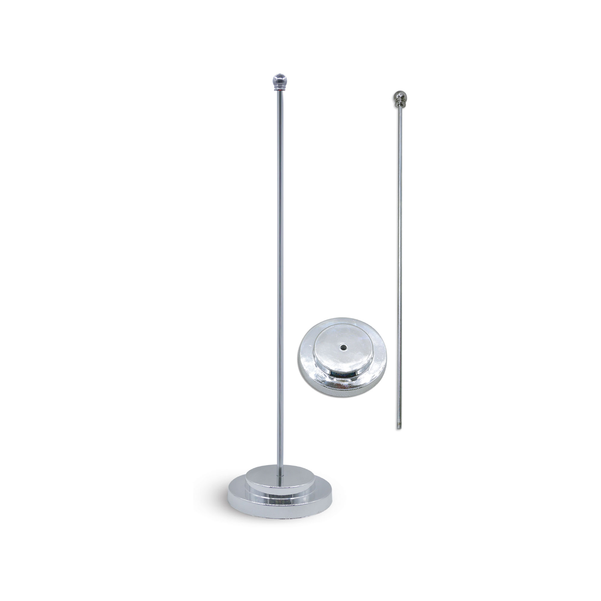 Flag base Silver color
