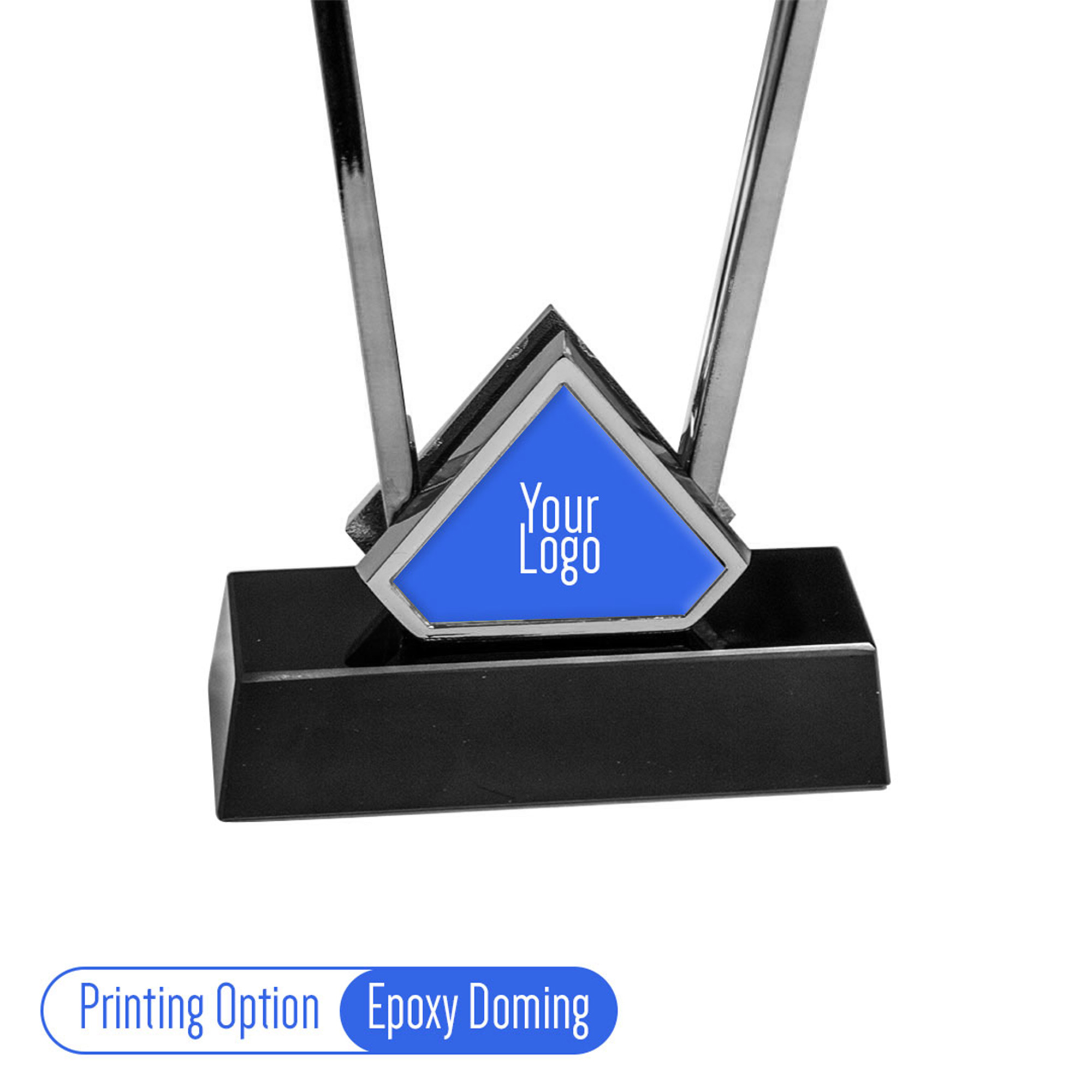 Trophy with Silver Edge and Black Base