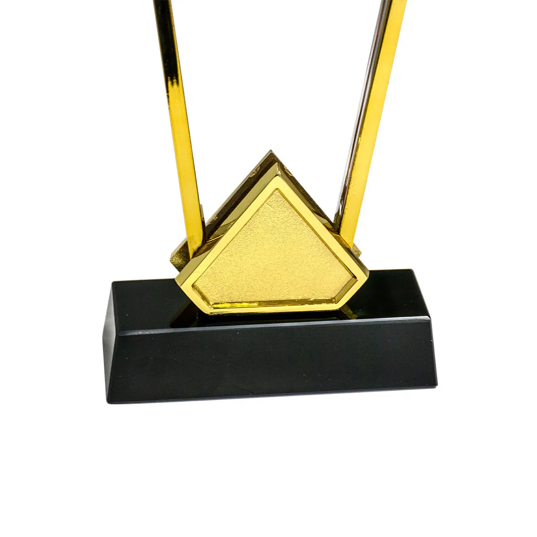 Trophy with gold edge black base