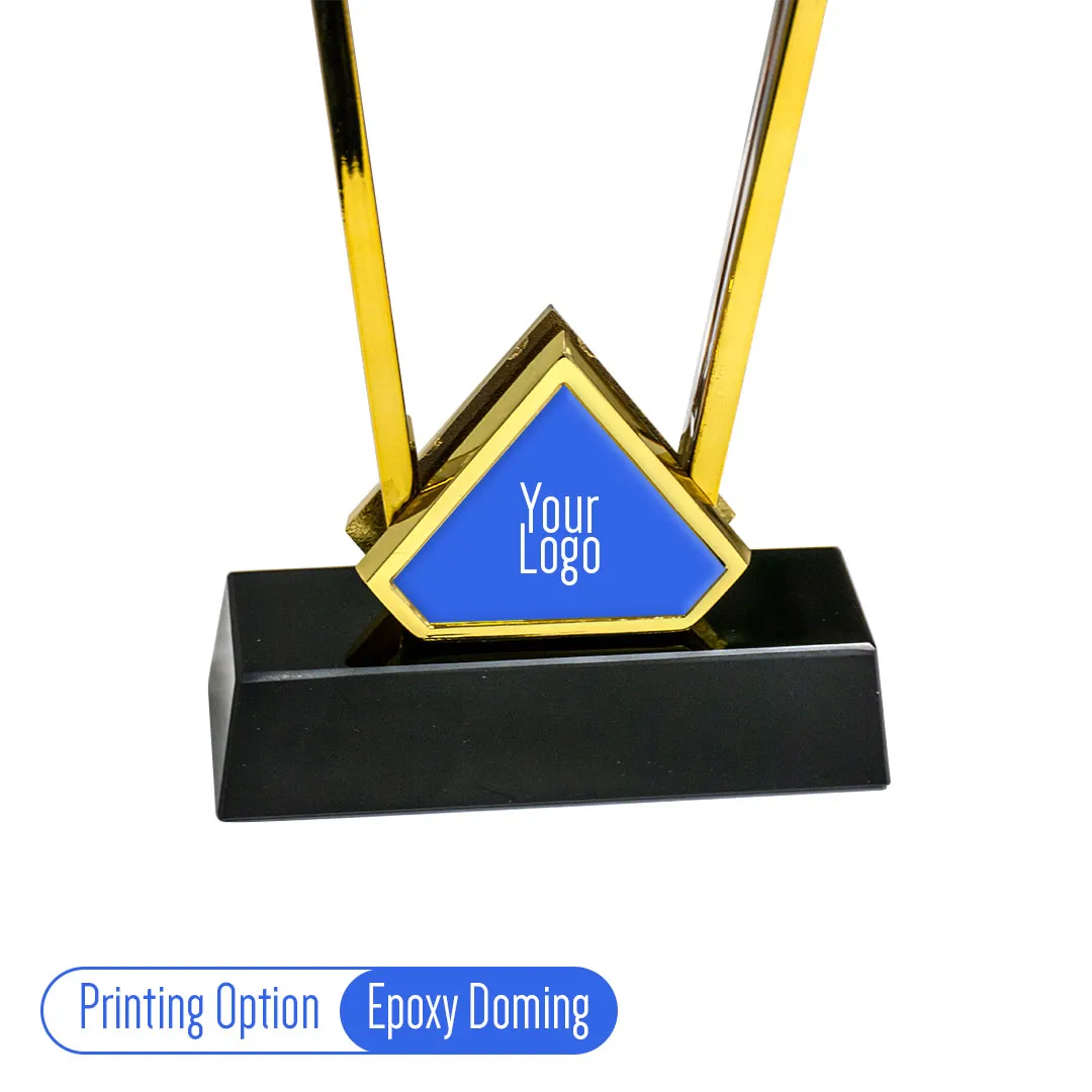 Trophy with gold edge black base