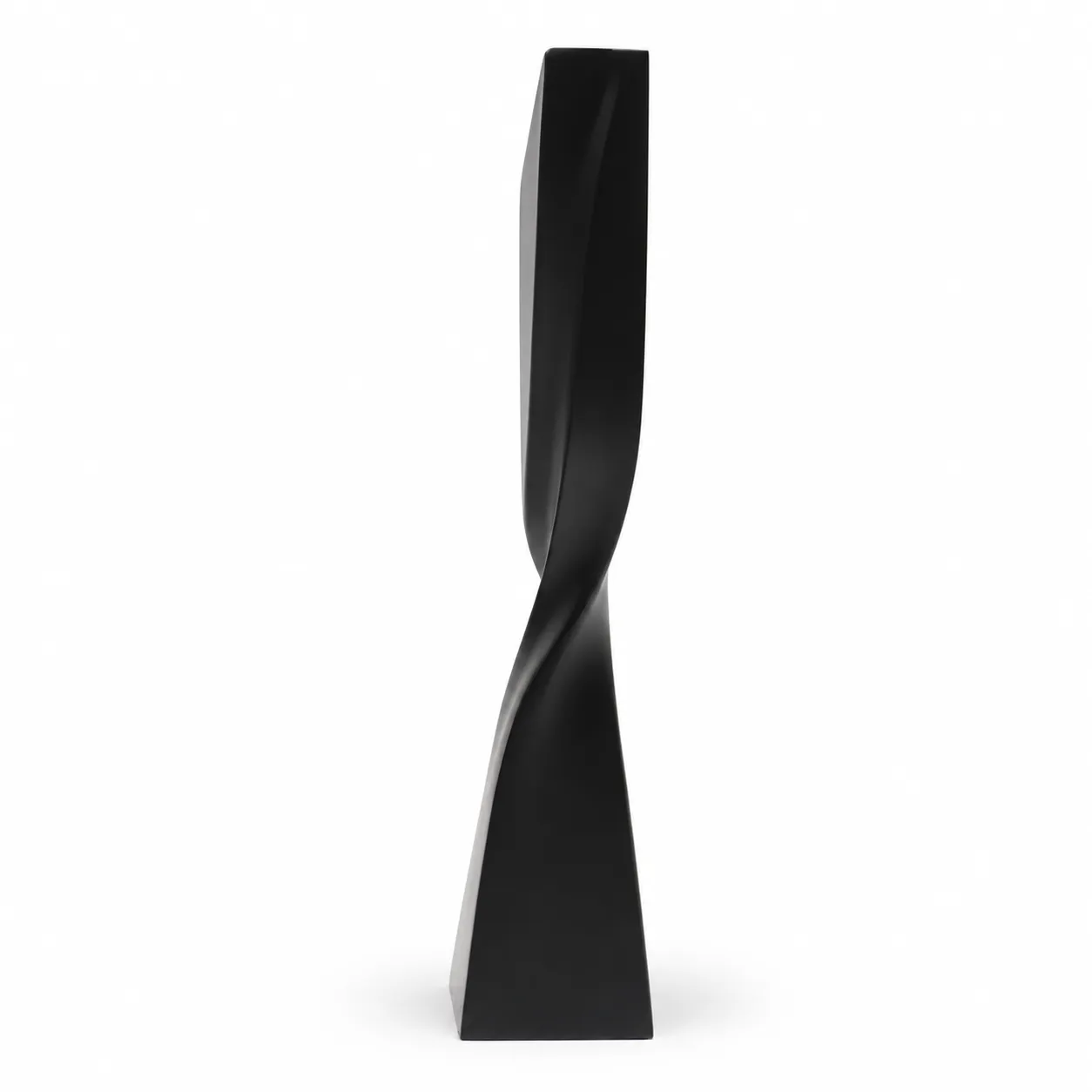 Matte black Blade Twist Resin Award Black with sharp angled top