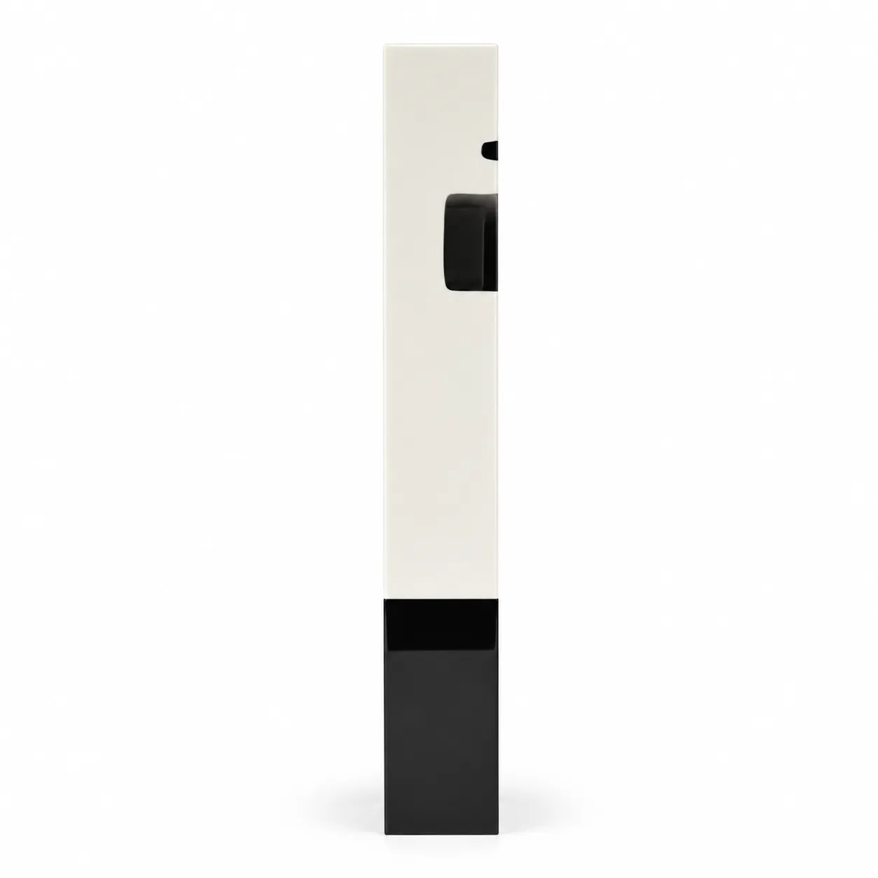 Two-tone crystal award with black star motif on white face