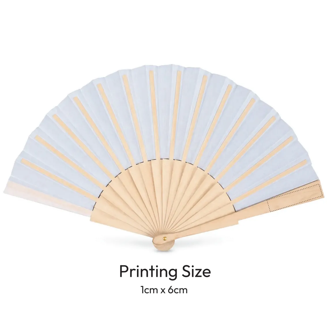 Fabric Hand Fan White