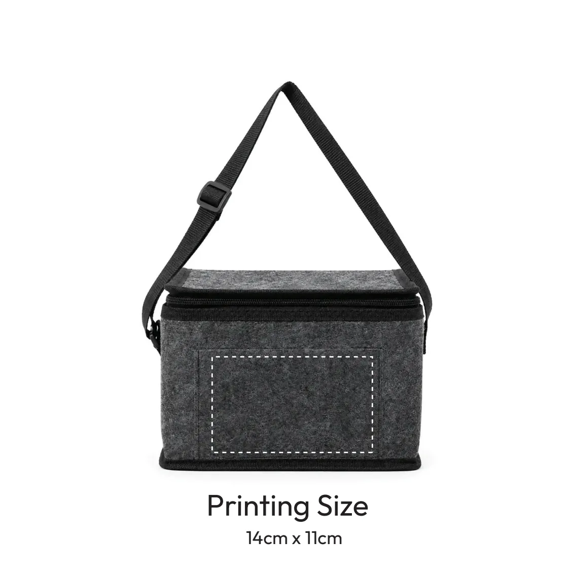 Auré insulated cooler bag in grey with an adjustable shoulder strap