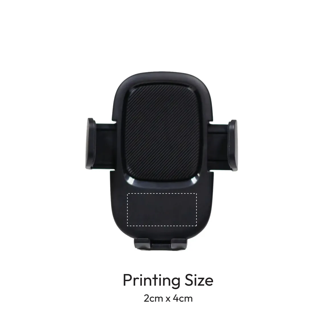 Car mobile holder mounted on an air vent gripping a phone