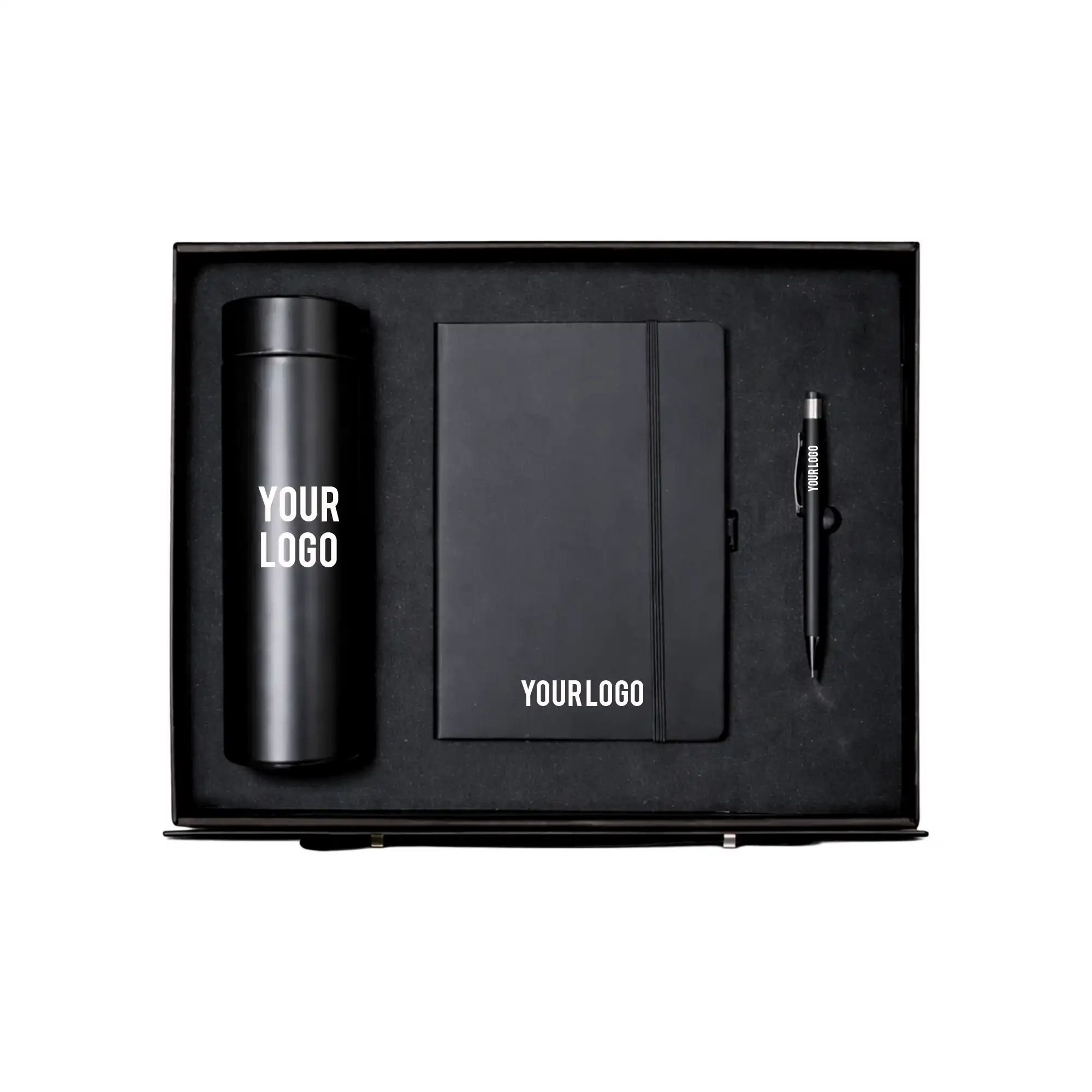 Classic Notebook, Metal Pen & Stainless Bottle