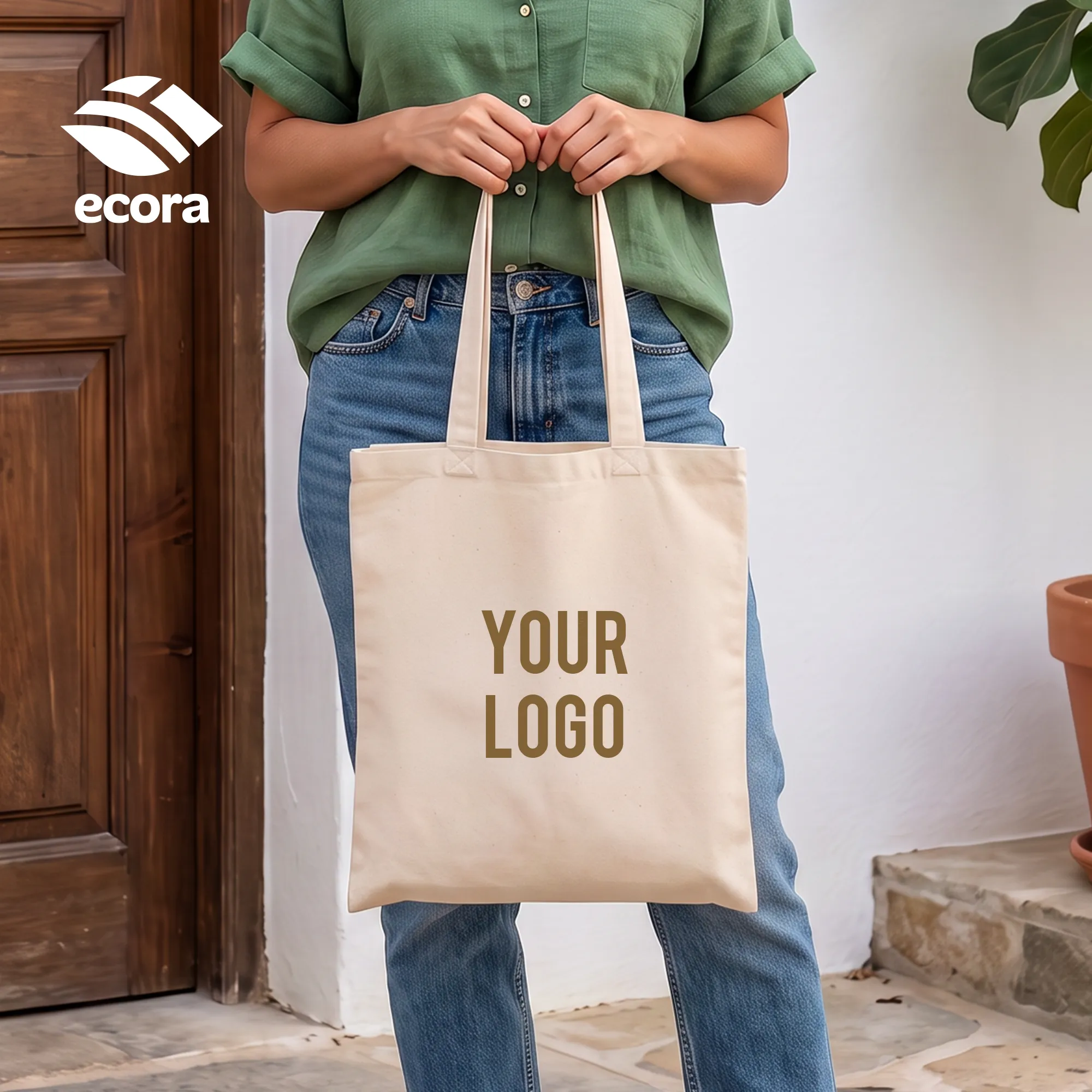 Recycled Cotton Tote Bag Natural
