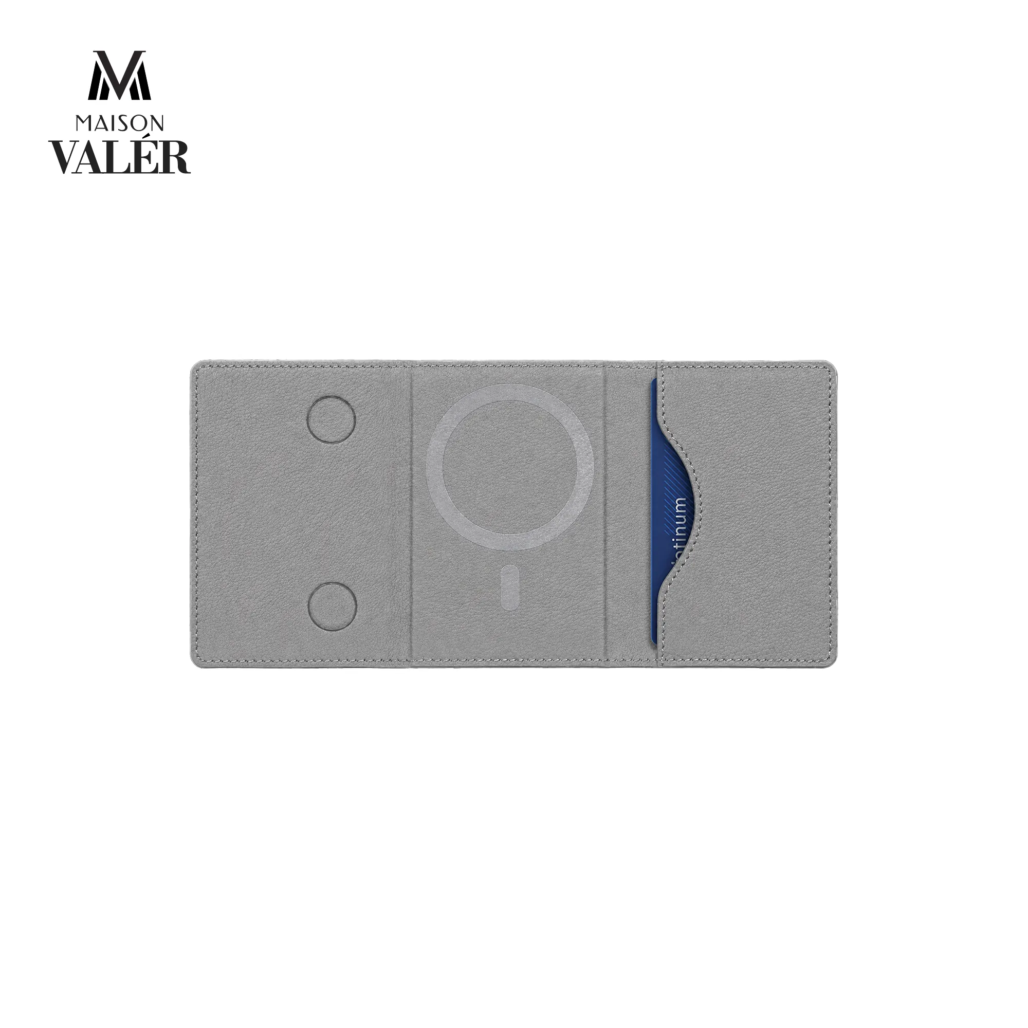 The Minimalist leather MagSafe card holder phone wallet custom logo corporate gift UAE