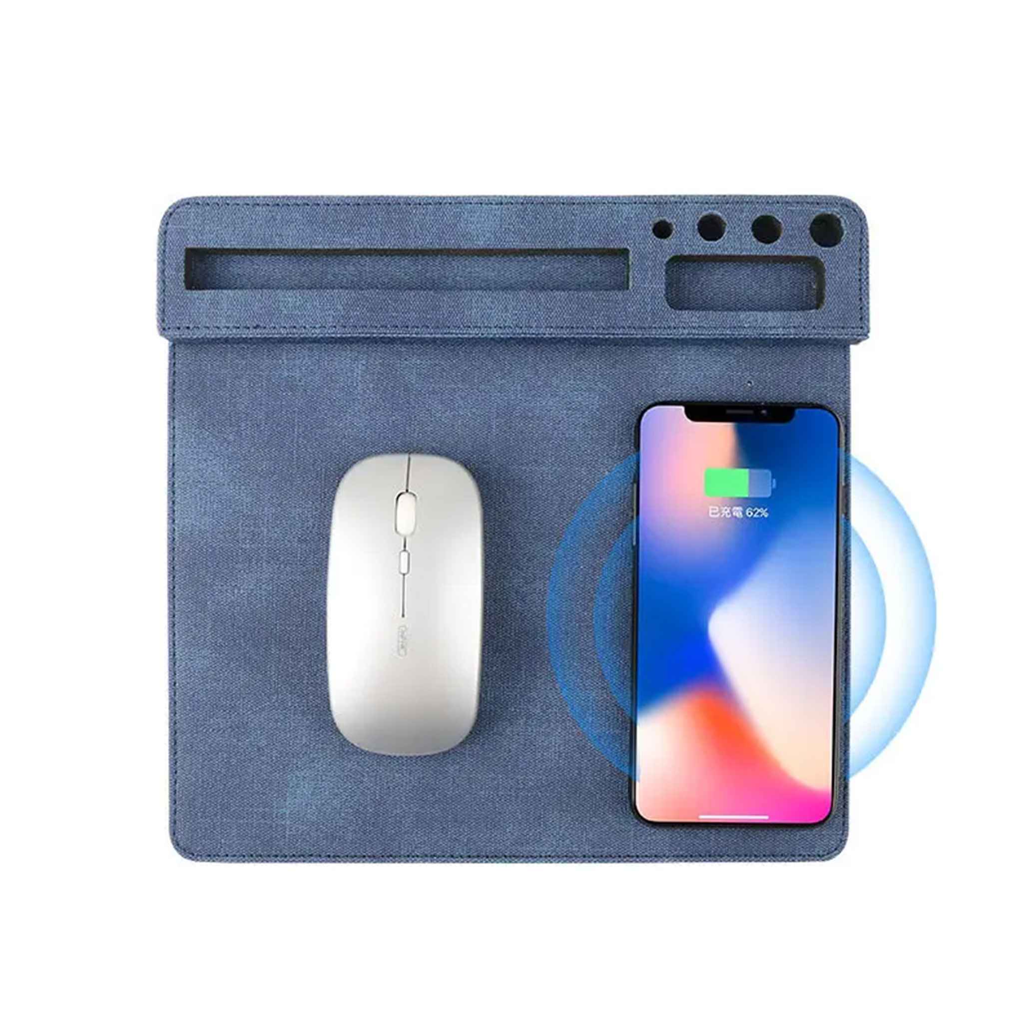 Wireless Charging Mouse Pad Blue