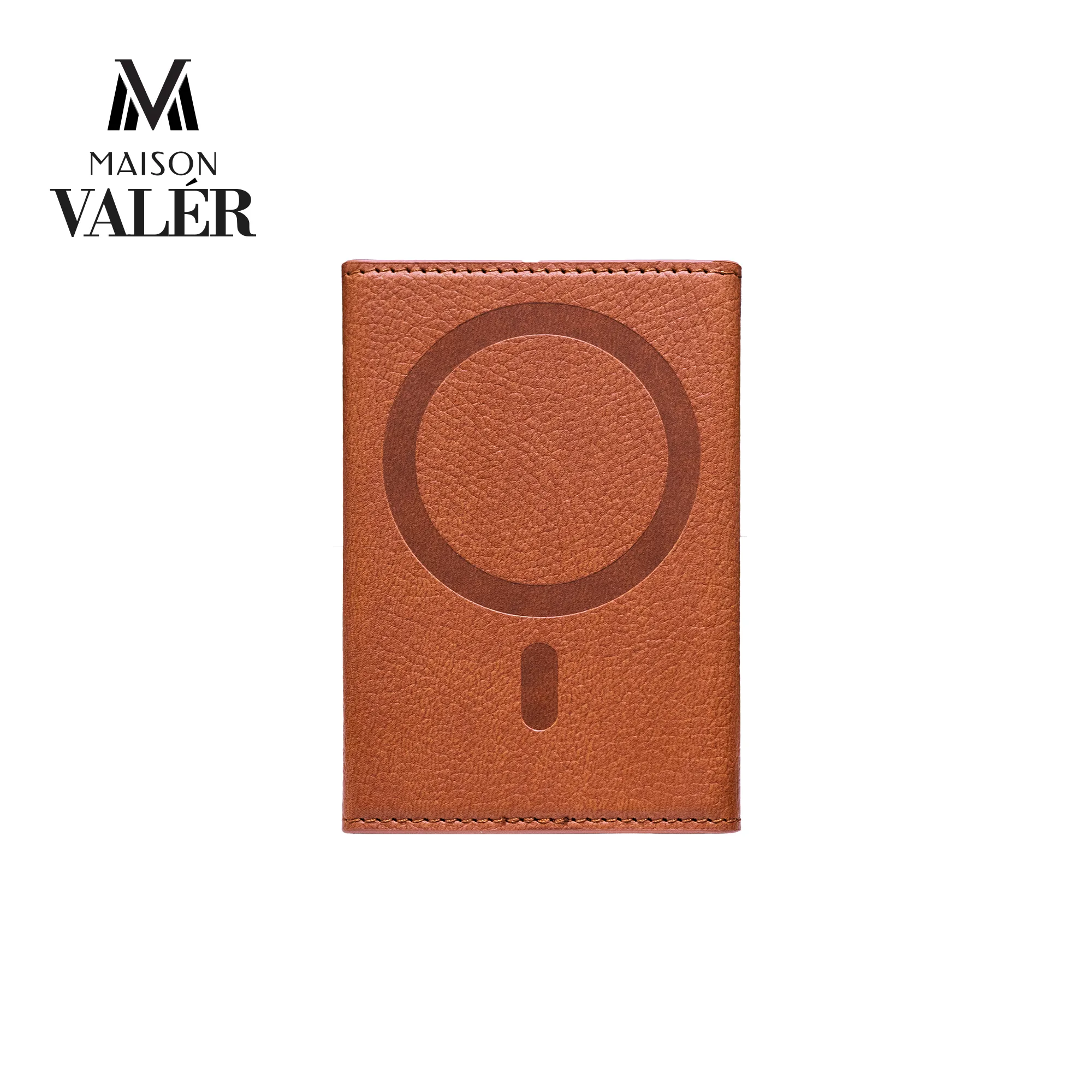 The Minimalist leather MagSafe card holder phone wallet custom logo corporate gift UAE