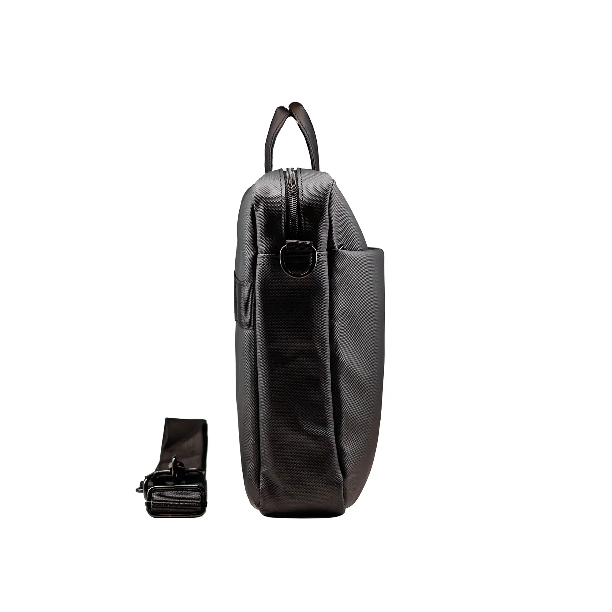 Premium black executive laptop bag with padded protection and luxury business travel design