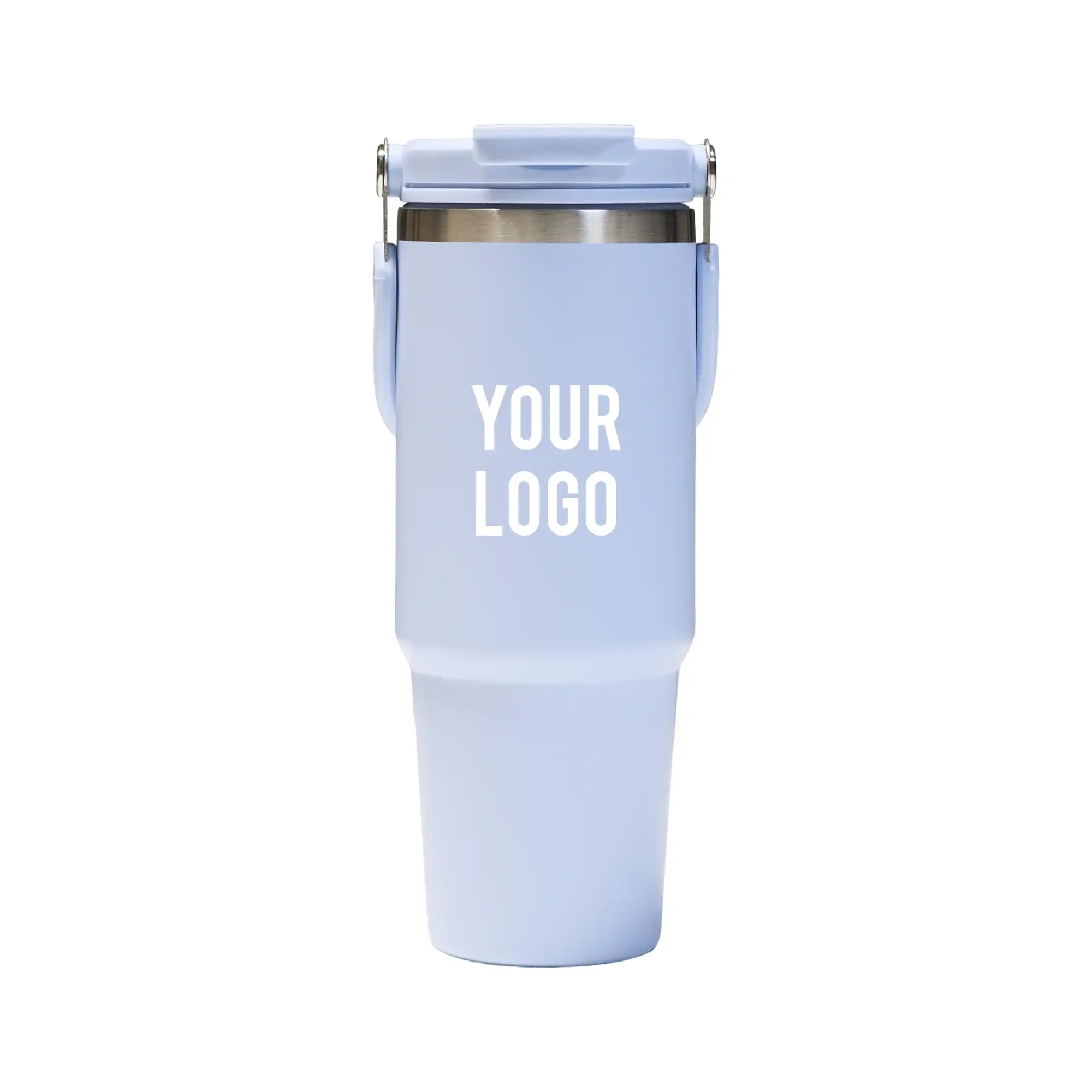Tumbler with Handle and Sipper White