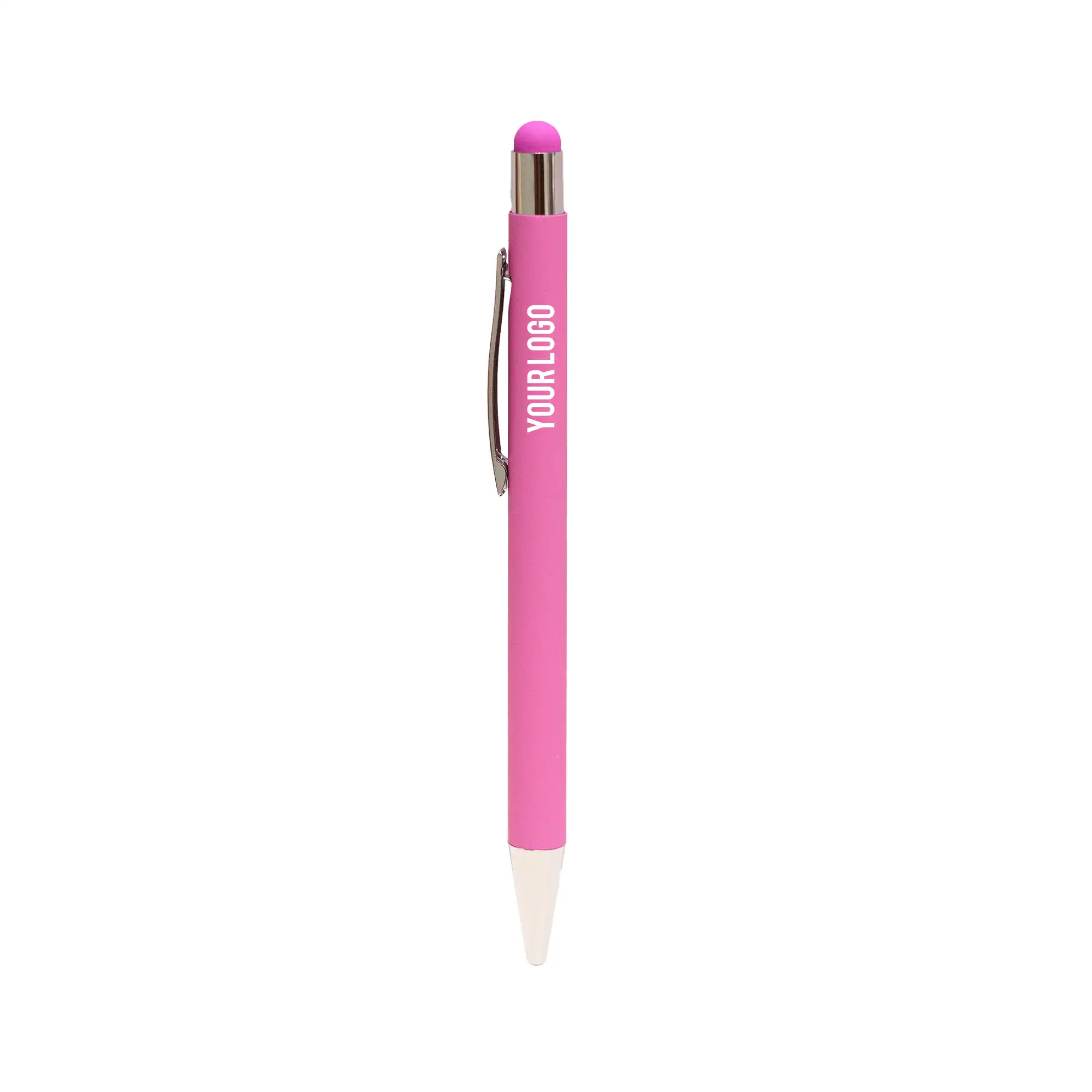Metal pen with color stylus Pink