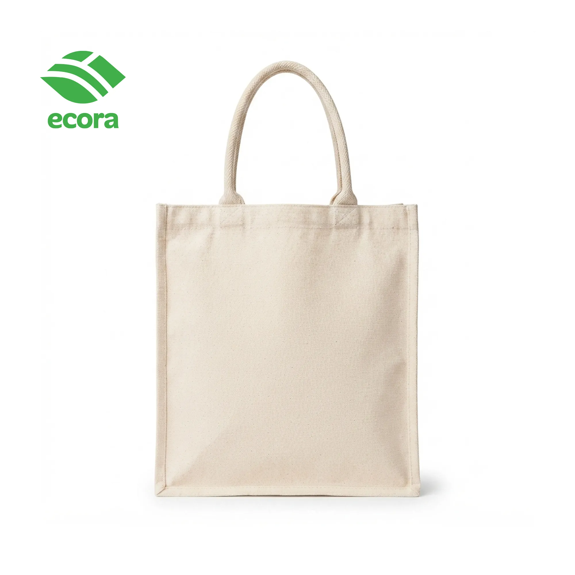 Corded handle detail on the Ethorix laminated canvas tote