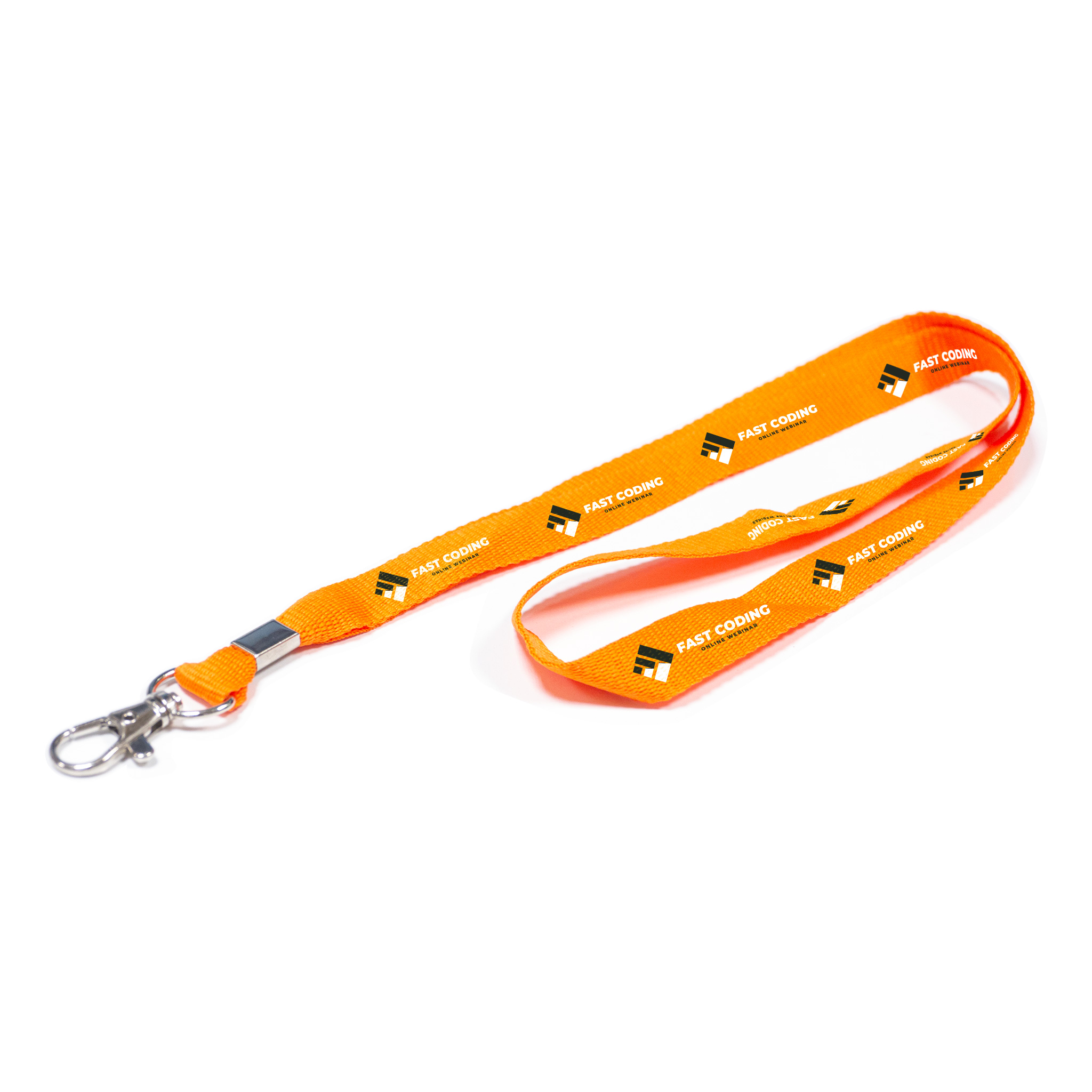 Lanyard with Metal Hook Orange